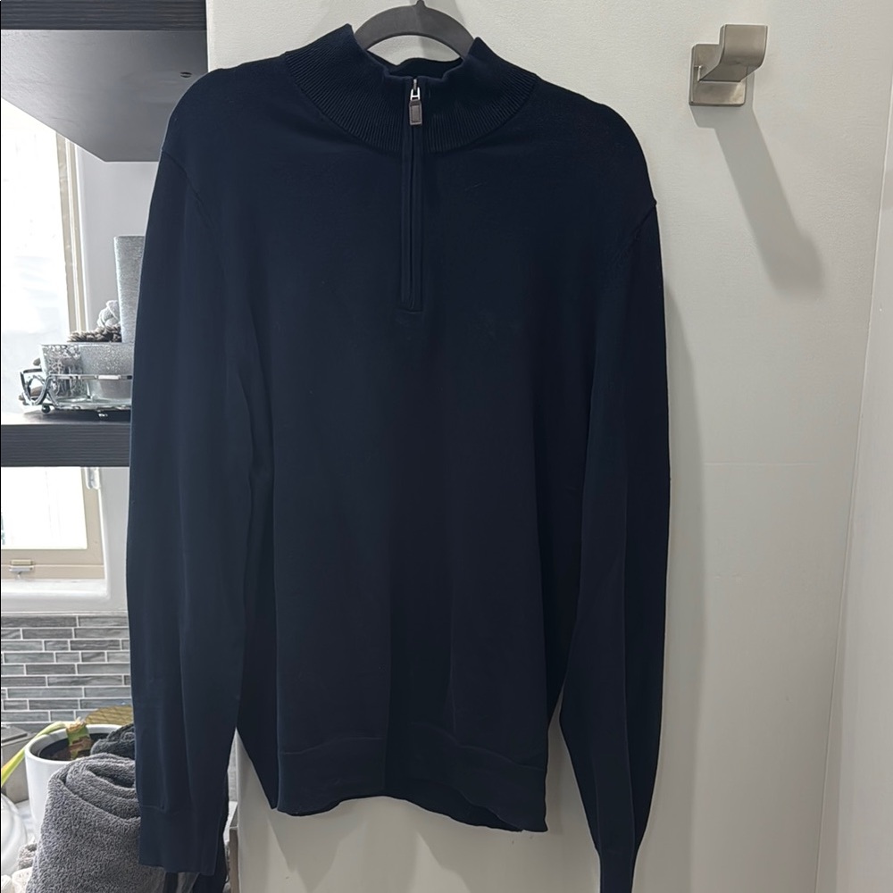 Men's Black Half-Zip Sweater